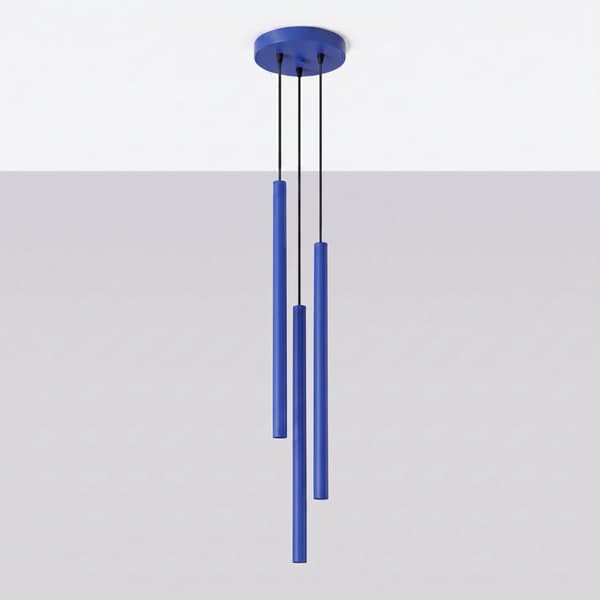 Pendellampa PASTELO 3P ultramarinblå ultramarine