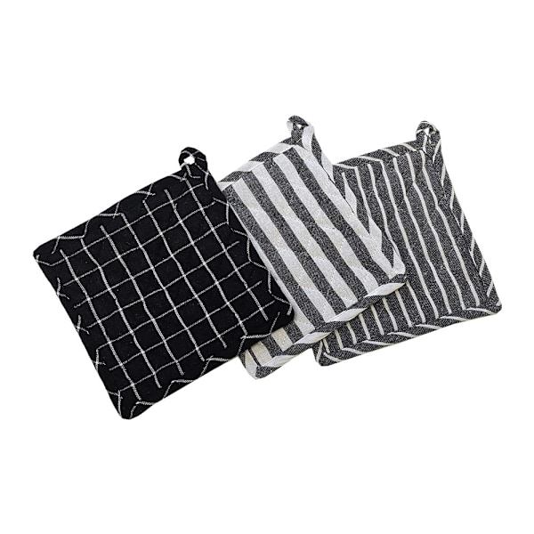 Grytlapp Svart Textil 20x20 cm Svart