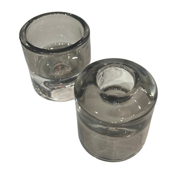 Ljuskopp Vändbar Glas Grå 5x6 cm grå