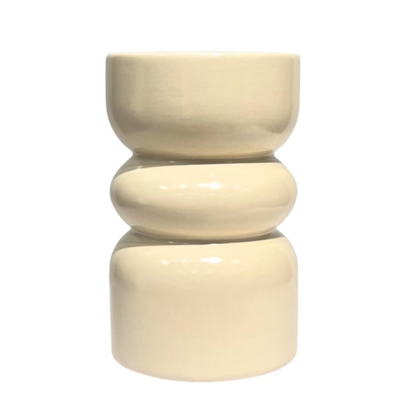 Vase Beige Keramikk 16 cm Beige