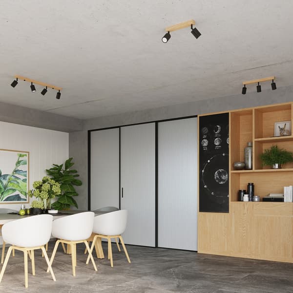 Taklampa VERDO 2 svart Black