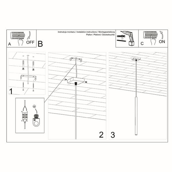 Pendel lampa PASTELO 1 vit White