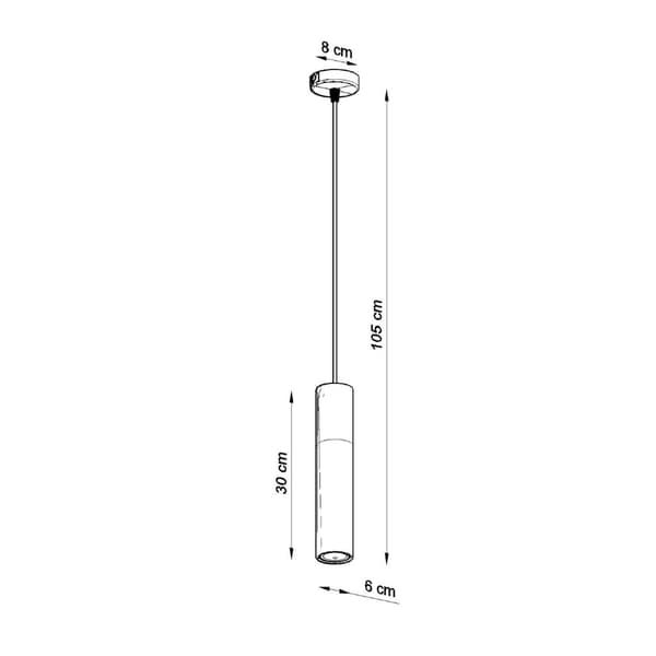 Pendel lampa BORGIO 1 svart Black