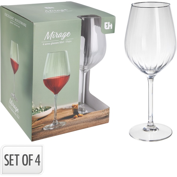 Vinglas Rödvinsglas 4-pack 50 cl Transparent