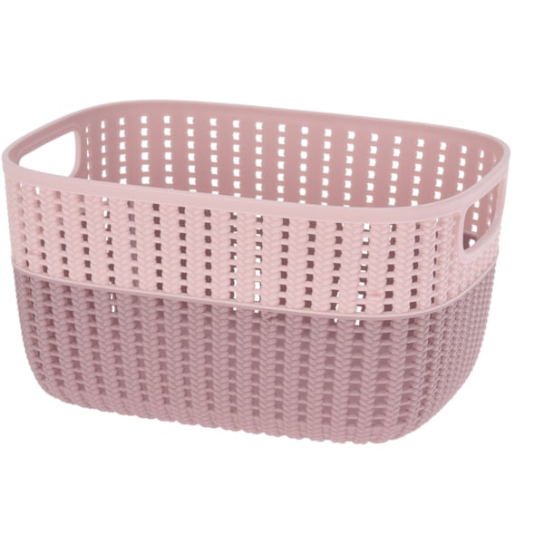 Korg Förvaring Beige Rosa Grå Grön Plast 22x28 cm Grey