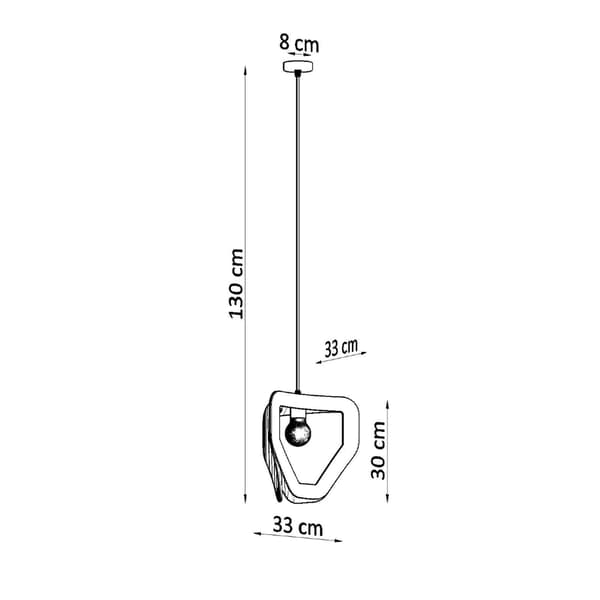 Pendel lampa TRES vit White