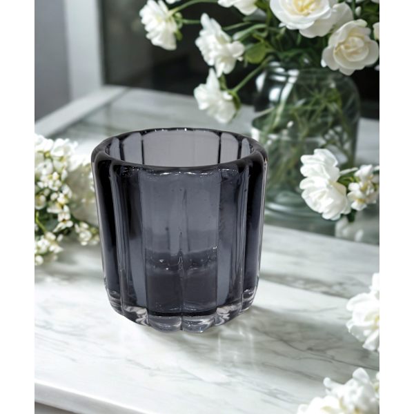 Ljushållare Glas Grå 8,5 cm grå