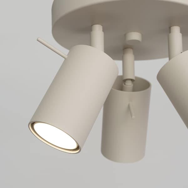 Taklampa RING 3P beige Beige