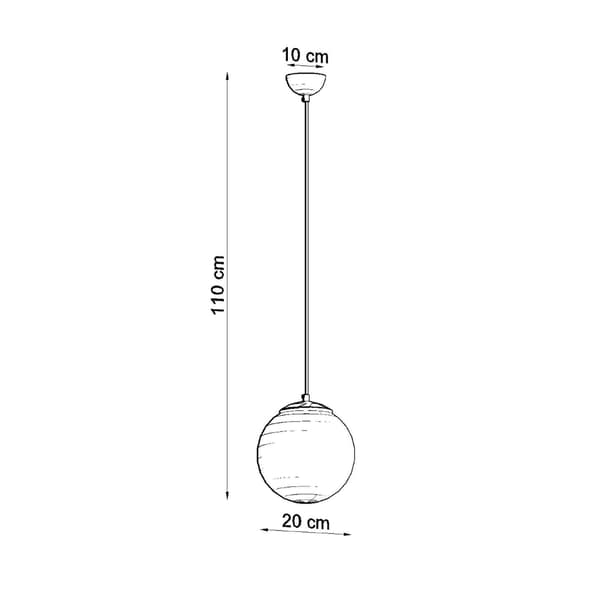 Pendel lampa UGO 20 gyllene White