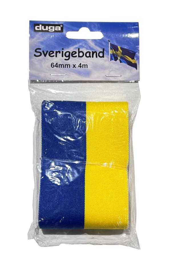 Band Studentband blå/gult 64 mm x 4 meter multifärg