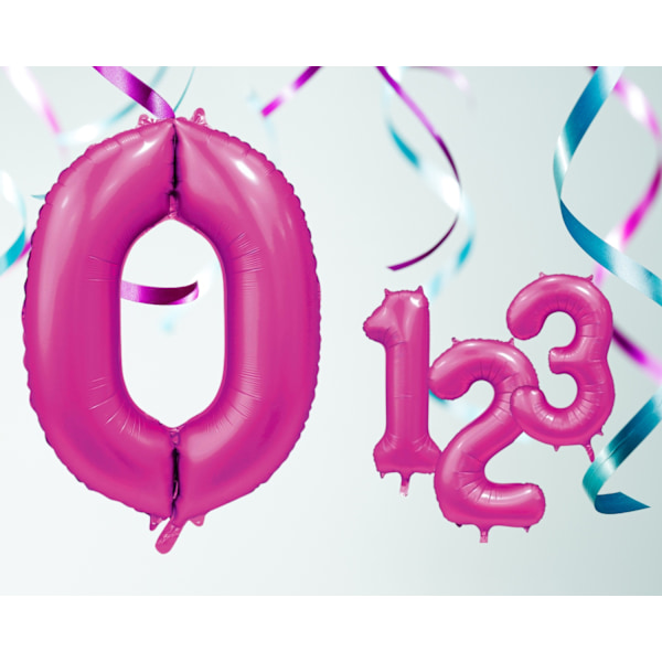 Ballong Siffra 0 Rosa 86 cm Rosa