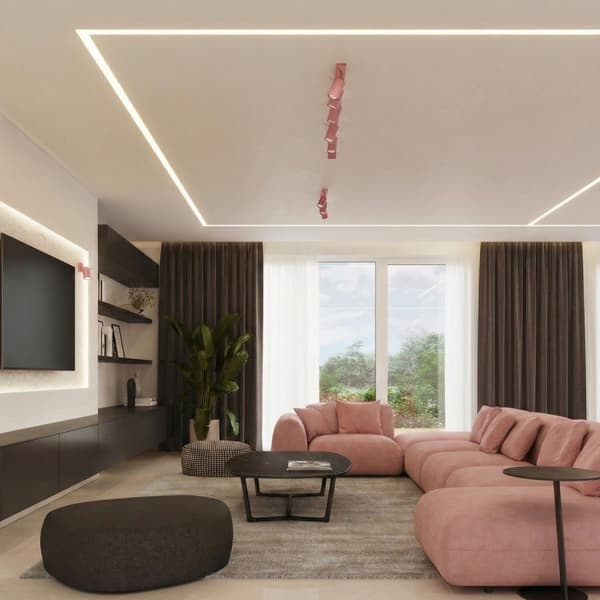 Vägglampa RING rosa Pink
