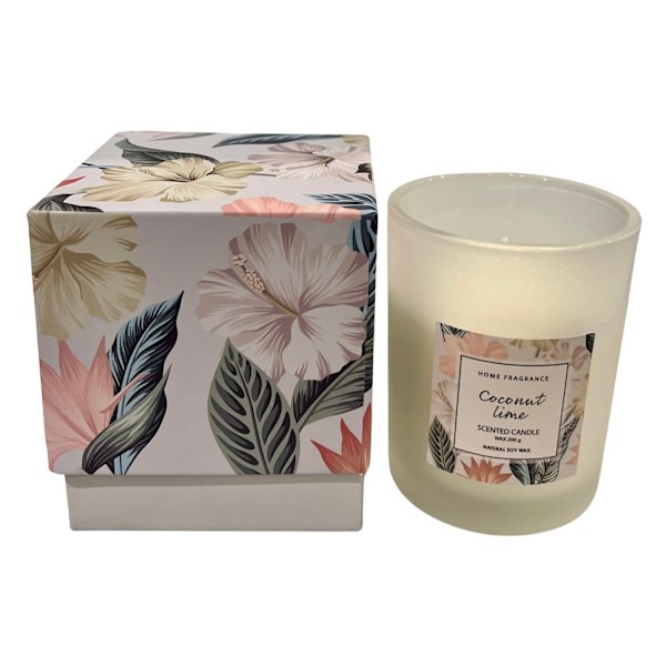 Doftljus Coconut Lime Glas Vitt White