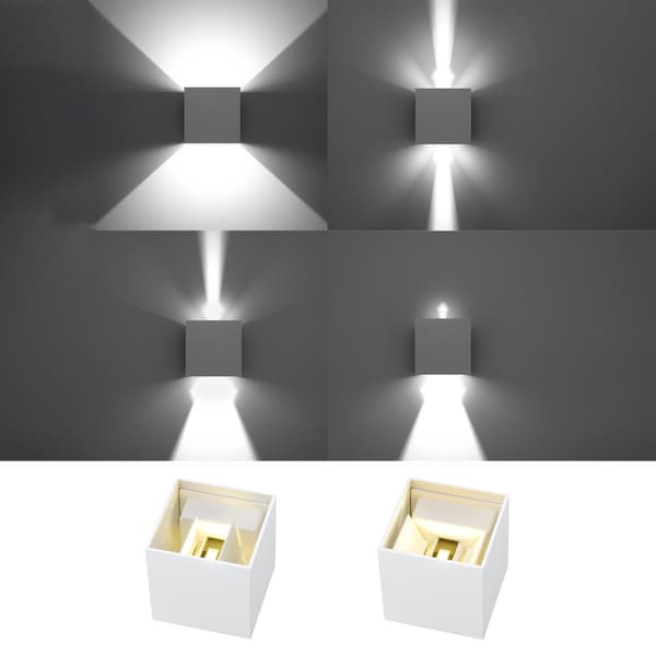 Vägglampa LUCA vit LED IP54 White