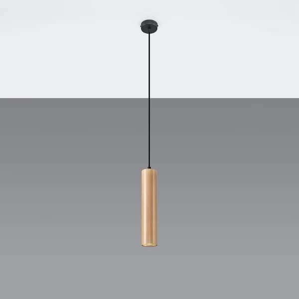 Hängande lampa LINO trä Brown