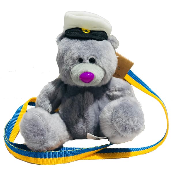 Student Nalle grå med band H13 cm Grey one size