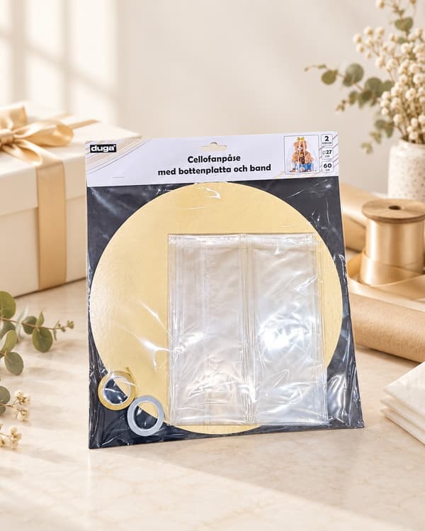Cellofanpåse Set D27 cm Transparent