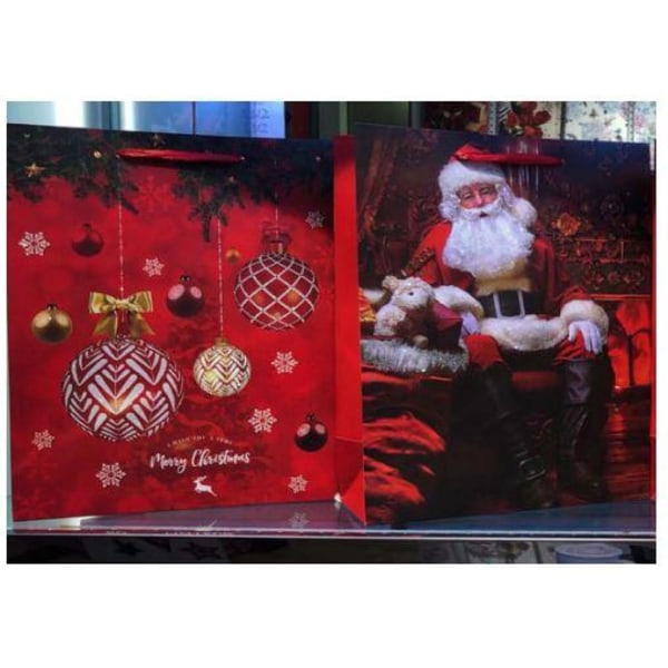Presentpåse Jul 2-pack 18x23 cm Red