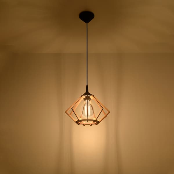 Pendel lampa POMPELMO naturträ Brown