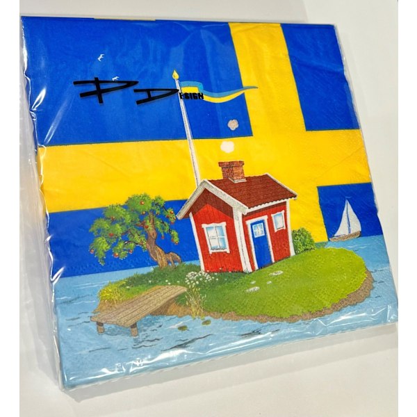 Servetter Sommarstuga 33x33 cm 20-pack Multicolor
