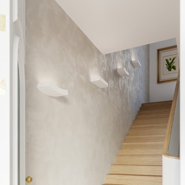 Vägglampa keramik HATTOR White