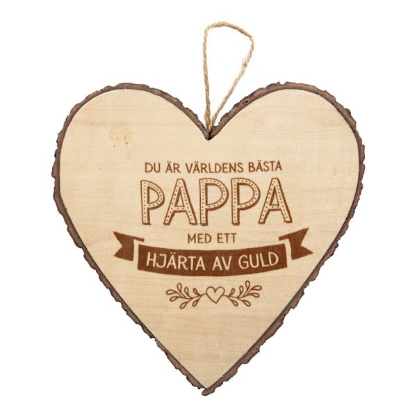 Hjärta Trä Pappa wooden heart Tree