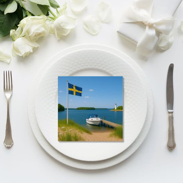 Servetter Skärgårdsidyll 33x33 cm 20-pack Multicolor