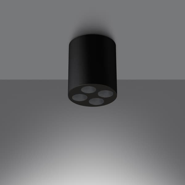 Taklampa ZOE svart LED Black