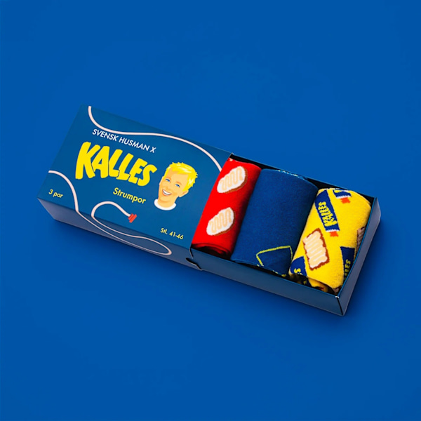 Strumpor Kalles Kaviar Box stl 41-46 3-pack Multicolor