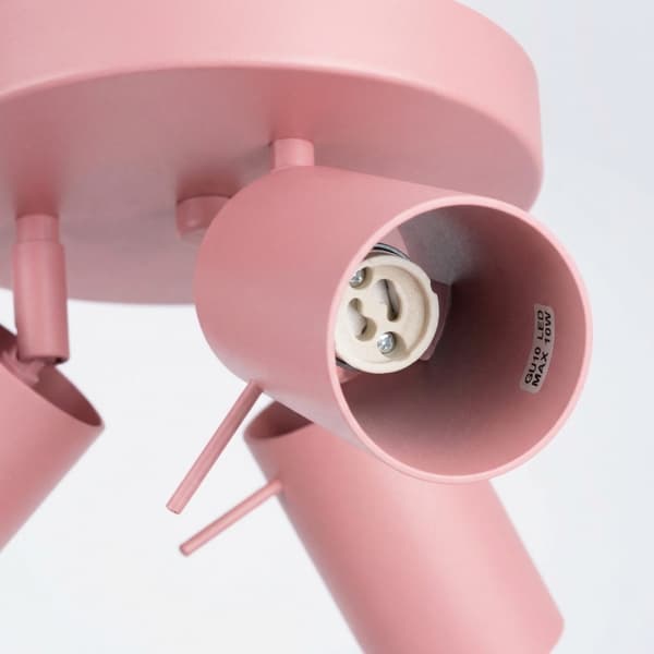 Taklampa RING 3P rosa Pink