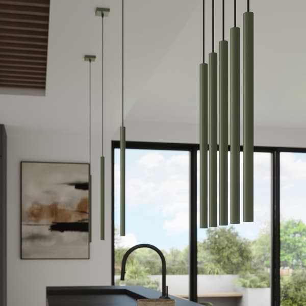 Pendellampa PASTELO 3P olivgrön Green