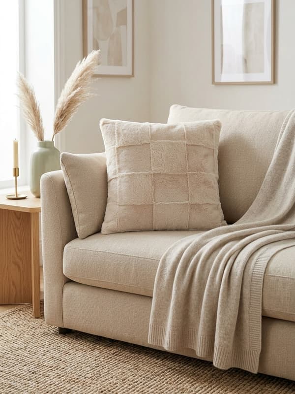 Kudde Beige 45x45 cm Beige