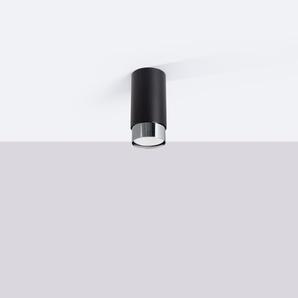 Taklampa NERO 12,5 svart/krom Black
