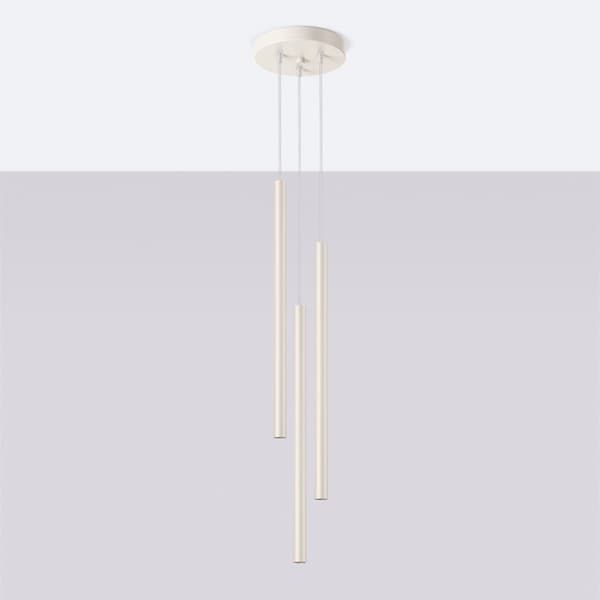Taklampa PASTELO 3P beige Beige