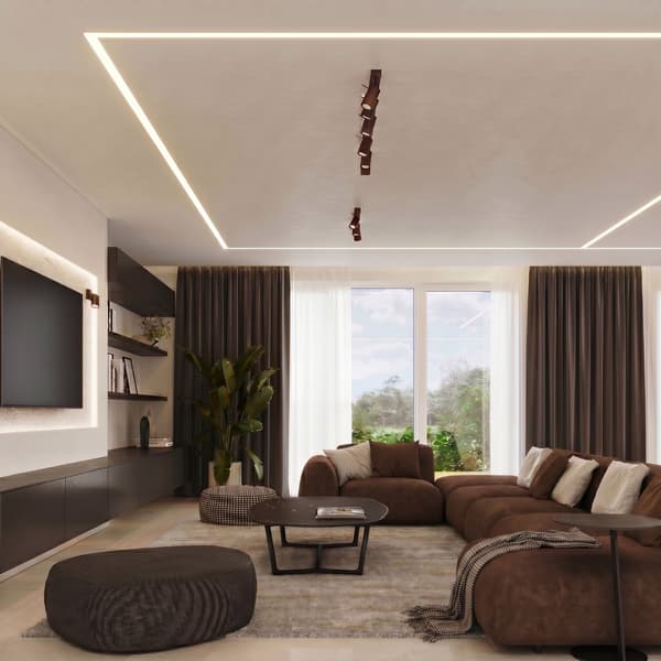 Taklampa RING 2 brun Brown