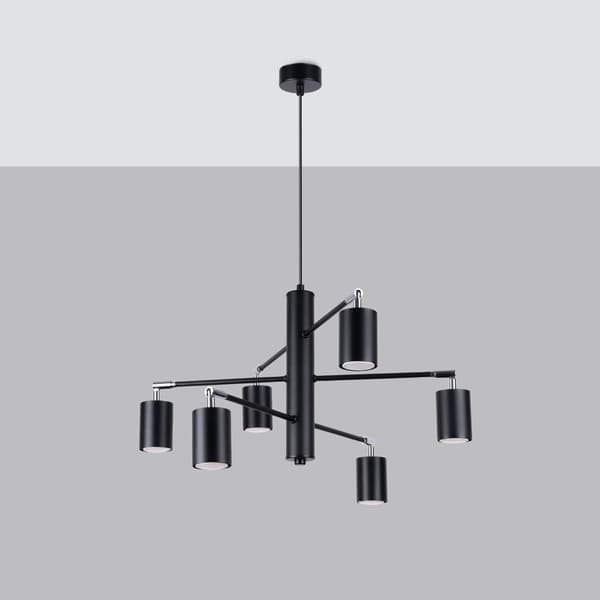 Ljuskrona LEMMI 6 svart Black