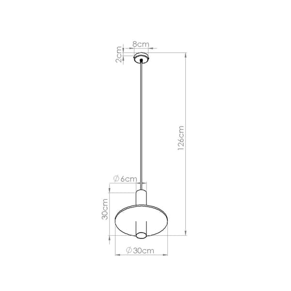 Taklampa PELTA 1 svart/gul Multicolor