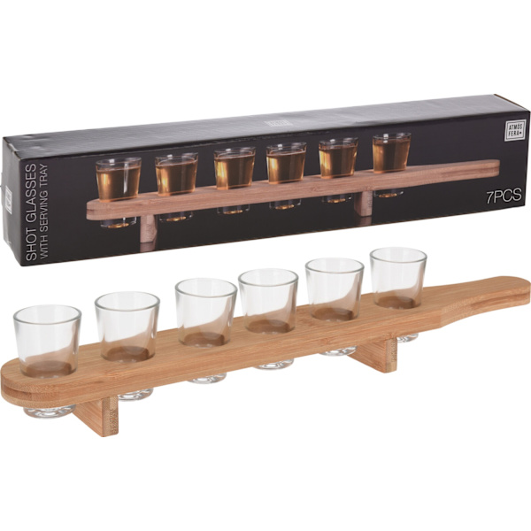 Shotglas på bricka Set Drinkset Transparent