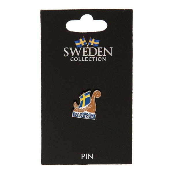 Pin Brosch Souvenir Vikinge Skib Multicolor