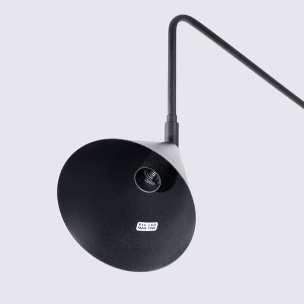 Vägglampa NOX svart Black
