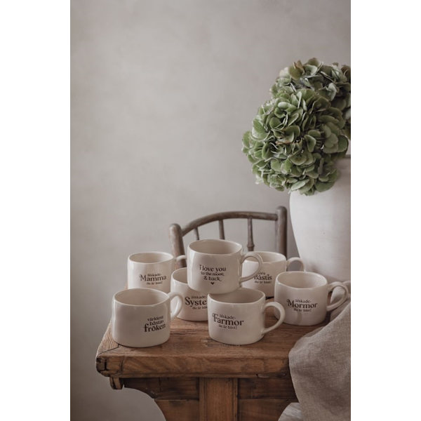 Majas Cottage Mugg Älskade Farmor Beige