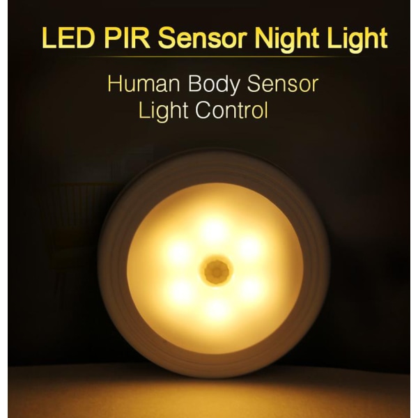 Nattlampa med Rörelsesensor, LED (2-Pack)