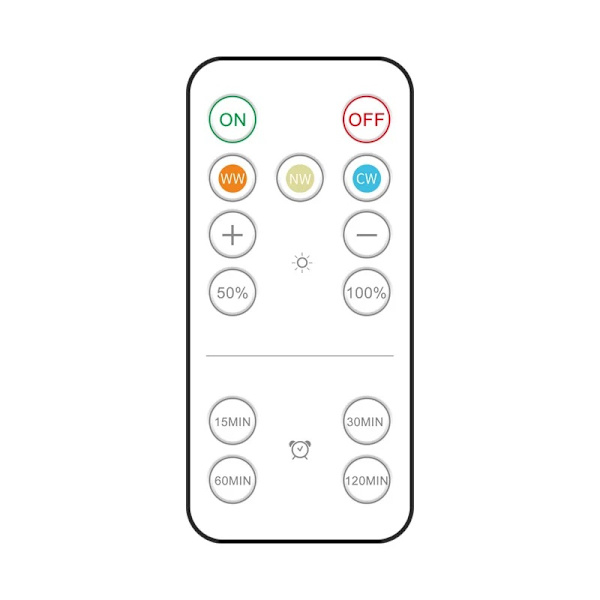 Nattlampa/Myslampa - Led/4- Fjärrkontroll - 2 st -