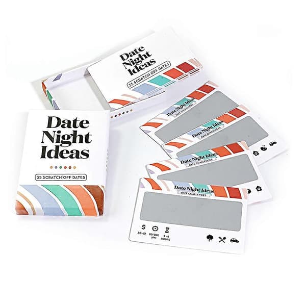 Skrabelodskortspil til par - Idéer til dateaftener Whit White One Size