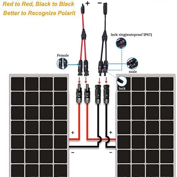 Power Solarkontakt Y-haarakaapeli, aurinkokaapelin rinnakkaissovitin