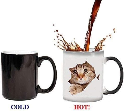 Kaffe Mugg Keramisk Mugg 11 oz Mugg Mönster Variation Mugg Varm Kall Varm Mugg - Vinter Festlig Mugg (Katt)