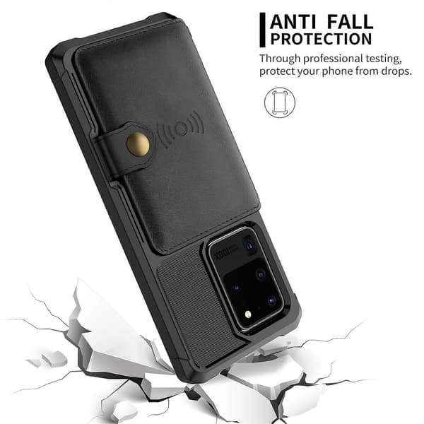 För Samsung Galaxy S20 Ultra Magnetisk Plånbok Kortväska Läder Telefonfodral