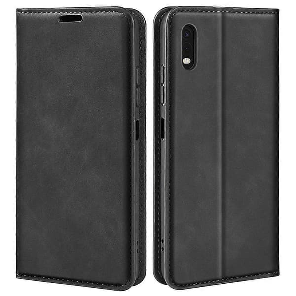 For Samsung Galaxy Xcover Pro PU Leather Attached TPU Inner Case Stand Function Magnetic Auto-absorbing