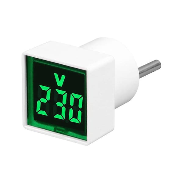 Digital Voltmeter Spänningstestare med LED-Display EU-kontakt Grön