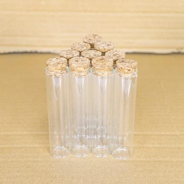 25 ml tom glasflaska med kork, juldekorationsflaska